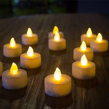 Amazon.com: Tea Lights,Flameless Tealight Candles,Rainbow White Glitter LED  Tea Lights,Flickering Bulb Battery Operated Led Tea Lights for  Wedding,Celebrations,Party,Gifts & Festival Celebration,Pack of 12 : Tools  & Home Improvement