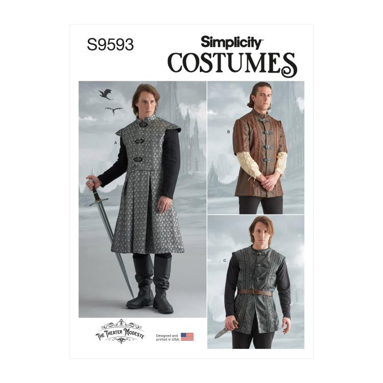 Simplicity 9593 Men's Coat, Jacket and Vest sewing pattern — jaycotts.co.uk  - Sewing Supplies