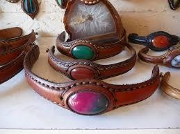 Image result for leather bracelets with stones