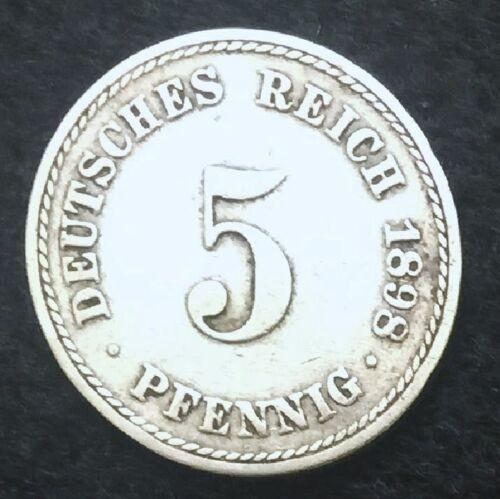 Historical-Antique-German-5-Pfennig-Coin-More-than-100-Years-Old-Coin