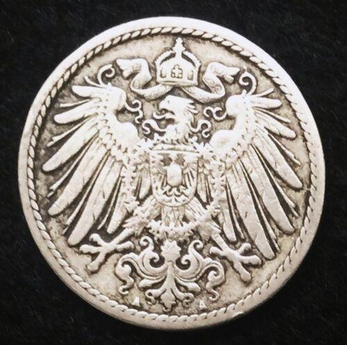 Historical-Antique-German-5-Pfennig-Coin-More-than-100-Years-Old-Coin