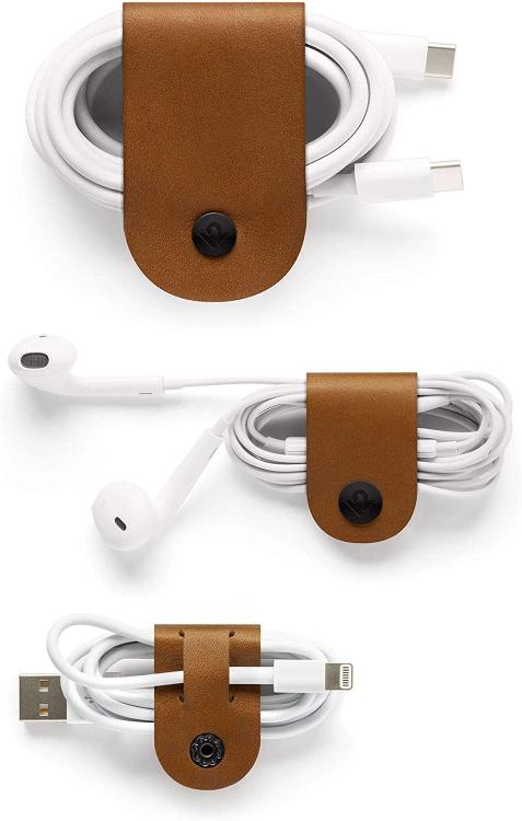 Twelve South CableSnap | 3pk, Full-grain leather cord organizers/cable  management for Travel, Work and Home - Walmart.com