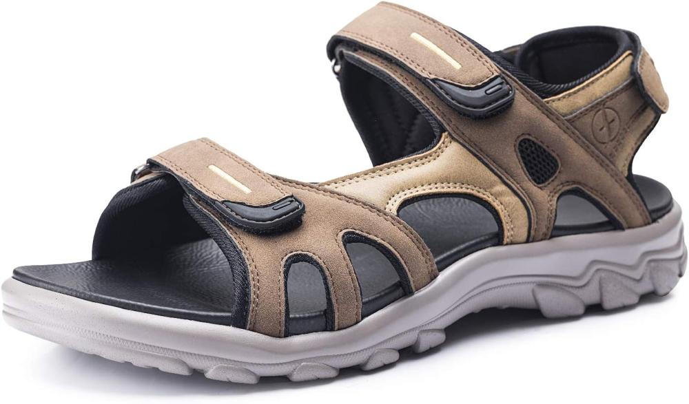 Amazon.com | Men/Women's Sandals, Adjustable Straps with Arch Support Open  Toe for Outdoors Size 7-13 Khaki | Sandals