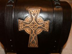 Celtic Cross on MC saddlebag
