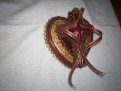 Leather Cross on Heart  base