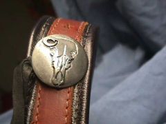 Lloys of Leather "Logo" one horned steer skull