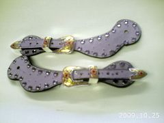 purple bling spur straps