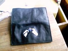 horse embroidered checkbook