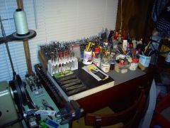 Wiz's stamping desk and tools