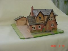 Front and left side of model
