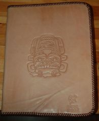 Beaver Totem on Back of Wood Worker Bi-Fold