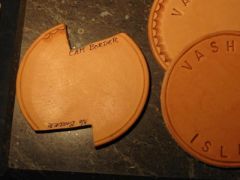 Stamping Letters in a Circle on a Round Coaster # 3