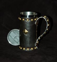 Leather coffee mug