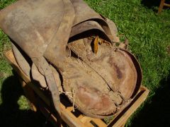 Grandads Stock saddle made in 1880 before and after