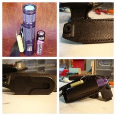 MOLDED FLASHLIGHT SHEATH WITH SWIVEL CLIP