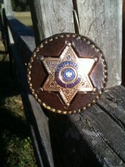 Leather badge holder