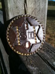 Leather badge holder