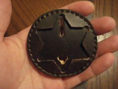 Leather badge holder