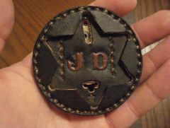 Leather badge holder