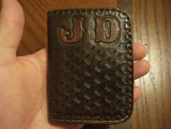 Leather badge wallet
