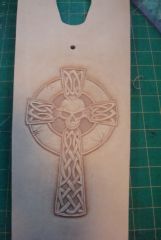 Celtic cross & skull tombstone bib