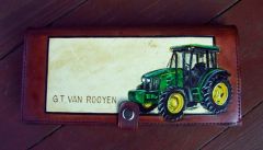John Deere tractor chequebook cover :-)