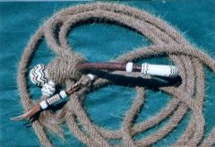 Saddletan bosal with brown rope to match.jpg