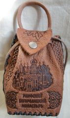 Leather souvenir  small bag for Raifa monastery.