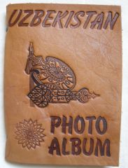  Leather photo album " Uzbekistan - country of gold heritage ".