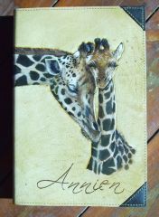 Bible cover with Giraffe's. :-)