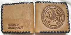 Leather hand made wallet with Tatarstan emblem.