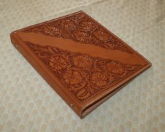 tooled all leather note book