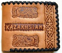 Kazakhstan souvenir  handmade wallet .
