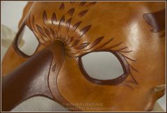 Sepia Gryphon Mask (Detail) by Eirewolf