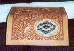 Hitched Horsehair Inlaid Checkbook Cover