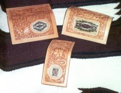 Hitched Horsehair Inlaid Wallet and Checkbook Covers