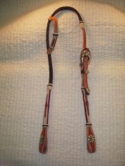 Hitched Horsehair and Leather Headstall