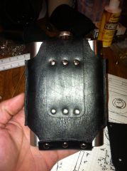 Back side of the flask holder prototype.