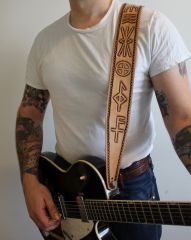 Viking Runes Guitar Strap Front