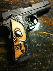 Fusion Firearms 1911 10mm Custom Leather Grips