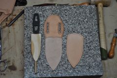 Wood protector and leather before sewing