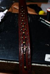 Leather & Horsehair Inlay Belt
