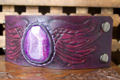 Winged druzy cuff