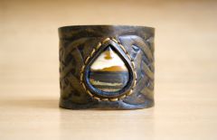 Celtic knot with Iron tigers eye stone
