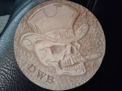 Dirty White Boys (Skull/Top Hat logo on 4 1/2" rounder)