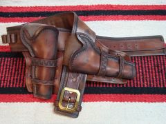 Antiqued Double Cheyenne Money Belt Rig