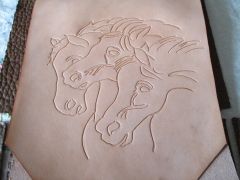 carved horses
