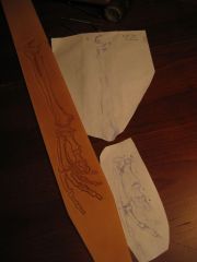 Custom Guitar Strap Carving from Anatomical Drawings
