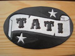 nameplate for biker jacket