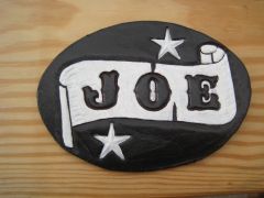 nameplate for biker jacket